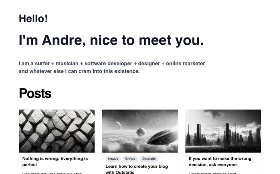 Minimal Blog preview